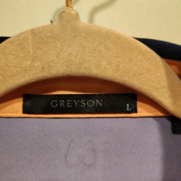 Greyson Men's Sienna Antlerbone Pattern Polo Shirt Sz L-Performance Golf Casual - Picture 2 of 7